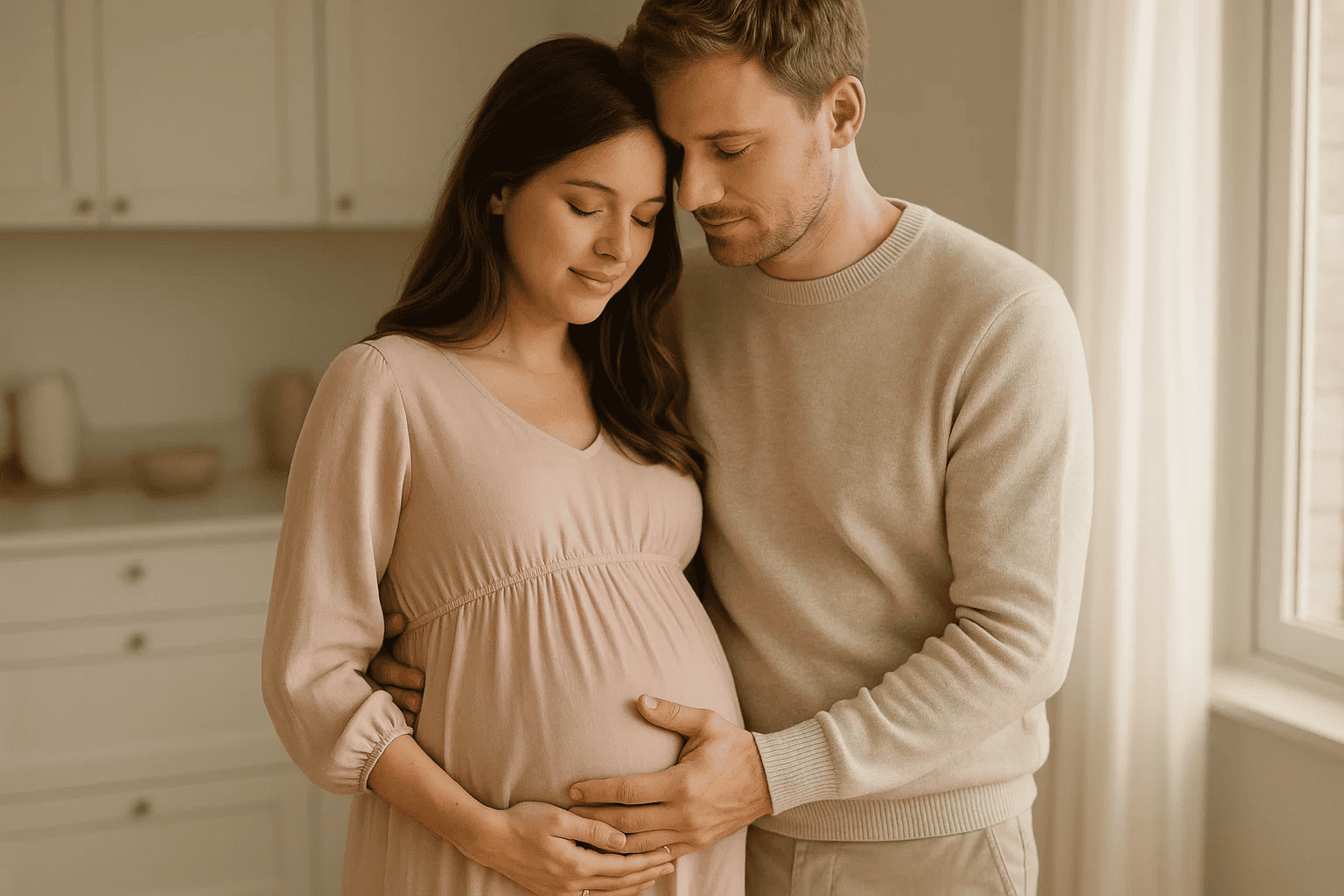 papà che si prepara alla nascita di un bebè